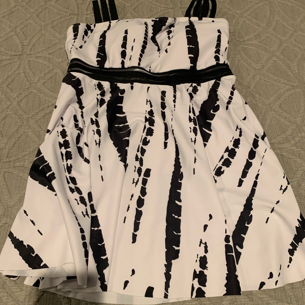 Woman’s swim dress. Black and white. (NEVER WORN)